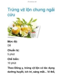 Trứng vịt lộn chưng ngải cứu