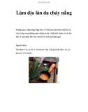 Làm dịu làn da cháy nắng