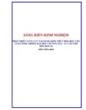 Sáng kiến kinh nghiệm THPT: Phát triển năng lực vận dụng kiến thức Hóa học vào cuộc sống qua dạy học chương oxi - lưu huỳnh Hóa học 10