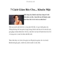 7 Cách Giảm Béo Cho... Khuôn Mặt