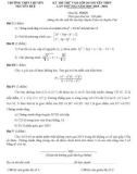 Đề thi thử vào lớp 10 chuyên THPT lần thứ hai có đáp án môn: Toán - Trường THPT chuyên Nguyễn Huệ (Năm học 2015-2016)