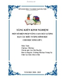 Sáng kiến kinh nghiệm Tiểu học: Một số biện pháp nâng cao chất lượng dạy các biểu tượng hình học cho học sinh lớp 1