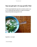 Xua tan giá lạnh với soup gà kiểu Thái