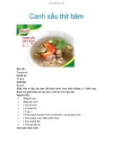 Canh sấu thịt băm