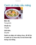 Canh cá chép nấu măng