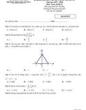 Đề kiểm tra môn thi THPT Quốc gia lần 4 năm học 2017-2018 môn Toán - Sở GD&ĐT Bắc Ninh - Mã đề 132