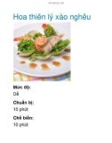 Hoa thiên lý xào nghêu