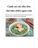 Canh cải cúc nấu tôm cho bữa chiều ngon cơm