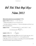 ÐỀ THI THỬ ĐẠI HỌC MÔN TOÁN SỐ 6