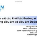 Khảo sát các khối bất thường ở thận bằng siêu âm và siêu âm doppler