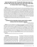Đánh giá hiệu quả gây tê đám rối thần kinh cánh tay đường trên xương đòn bằng máy kích thích thần kinh cơ trong phẫu thuật ở cẳng tay