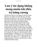 Lưu ý tác dụng không mong muốn khi điều trị loãng xương