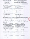 Đề thi học kì 2 môn Toán 12 năm 2017-2018 có đáp án - Sở GD&ĐT Tỉnh Đồng Tháp - Mã đề 183