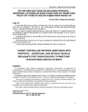 Gây mê kiểm soát nồng độ đích bằng propofol - sufentanil và không sử dụng thuốc giãn cơ trong phẫu thuật cắt tuyến ức nội soi ở bệnh nhân nhược cơ