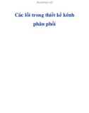 Các lỗi trong thiết kế kênh phân phối