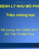 Bài giảng Bệnh lý nhu mô phổi: Triệu chứng học