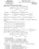 Đề thi HK 1 môn Toán lớp 12 năm 2017 - Sở GD&ĐT Quảng Nam - Mã đề 001