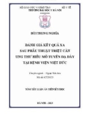 Tóm tắt Luận án Tiến sĩ Y học: Đánh giá kết quả xa sau phẫu thuật triệt căn ung thư biểu mô tuyến dạ dày tại Bệnh viện Việt Đức