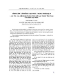 Tính toán cân bằng tạo phức trong dung dịch: I- Vai trò của việc chọn thành phần giới hạn trong tính toán cân bằng tạo phức