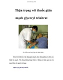 Thận trọng với thuốc giãn mạch glyceryl trinitrat