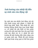 Ảnh hưởng của nhiệt độ đến sự sinh sản của động