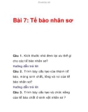 Bài 7: Tế bào nhân sơ