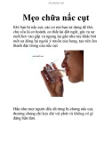 Mẹo chữa nấc cụt