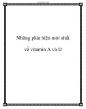 Những phát hiện mới nhất về vitamin A và D