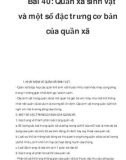 Bài 40: Quần xã sinh vật và một số đặc trưng cơ bản của quần xã