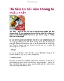 Bà bầu ăn hải sản không lo thiếu chất