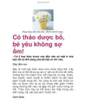 Có thảo dược bổ, bé yêu không sợ ốm!