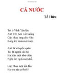 Bài thơ CÁ NƯỚC 