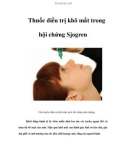 Thuốc điều trị khô mắt trong hội chứng Sjogren