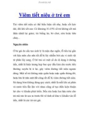 Viêm tiết niệu ở trẻ em