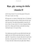 Rạn, gãy xương do thiếu vitamin D