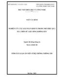 Tóm tắt Luận án Tiến sĩ Hệ thống thông tin: Nghiên cứu các giải pháp định vị trong nhà hiệu quả dựa trên dữ liệu sóng không dây