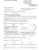 Đề thi khảo sát chất lượng đầu năm môn Toán lớp 10 năm học 2020-2021– Trường THPT Lý Thường Kiệt