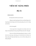 VIÊM MỦ MÀNG PHỔI (Kỳ 3)