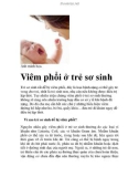 Viêm phổi ở trẻ sơ sinh