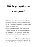 Rối loạn ngửi, chớ chủ quan!