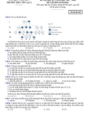 Đề kiểm tra HK 1 môn Sinh học lớp 12 năm 2017-2018 - THPTYênLạc2 - Mã đề 628