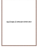 Quyết định số 1096/QĐ-UBND 2013