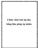 Chữa viêm loét dạ dày bằng liệu pháp tự nhiên - Lương y Võ Hà