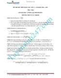 Đề thi thử THPT quốc gia lần 1 có đáp án môn: Toán - Trường THPT Lý Tự Trọng (Năm học 2014-2015)