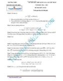 Đề thi thử THPT quốc gia lần thứ nhất có đáp án môn: Toán – Trường THPT chuyên Nguyễn Huệ (Năm học 2014-2015)