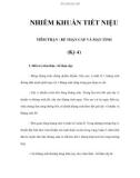 NHIỄM KHUẨN TIẾT NIỆU (Kỳ 4)