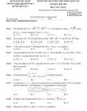 Đề thi thử THPT Quốc gia lần 1 môn Toán 11 năm 2018-2019 - Trường THPT Yên Dũng số 3