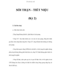 SỎI THẬN - TIẾT NIỆU (Kỳ 2)