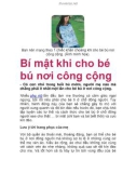 Bí mật khi cho bé bú nơi công cộng