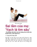 Sai lầm của mẹ: 'Vạch lá tìm sâu'